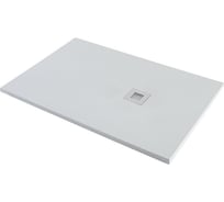 Литьевой поддон Aquanet 003GZAKAZ Pleasure 1400х800x30 мм, крышка нержавеющая сталь, без сифона, серый камень 00333624