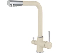 Смеситель для кухни GranFest Г-обр. с краном питьевой воды D-35мм белый арт. 3611 белый