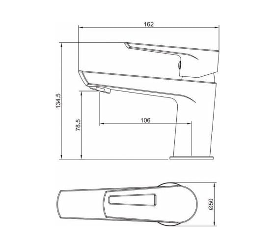 Смеситель для умывальника Aquanet хром AF320-10С Logic 00216763