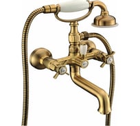 Смеситель для ванны Elghansa двухвентильный, с металлической лейкой Bronze 2322660-Bronze