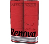 Туалетная бумага Renova 3 слоя, 6 рулонов, Red 5601028010108