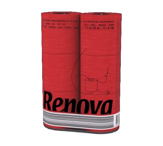 Туалетная бумага Renova 3 слоя, 6 рулонов, Red 5601028010108 1