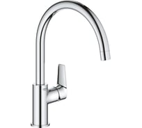 Смеситель для мойки Grohe BauEdge с высоким C-образным изливом, картридж 28 мм 31233001