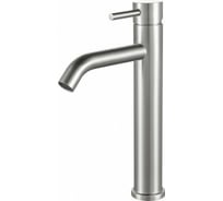 Высокий смеситель для умывальника Aquanet AF210-11S Steel сталь, сатин 00242967