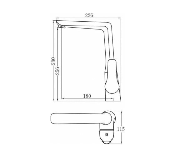Смеситель для кухни Aquanet AF430-41С Pragmatic высокий, хром 00216770