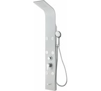 Душевая панель Aquanet с изливом, с верхним водопадом алюминий/матовый белый AP40-03 Galaxy White 00237438