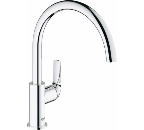 Смеситель для мойки Grohe BauCurve с высоким C-образным изливом, картридж 28 мм 31231001