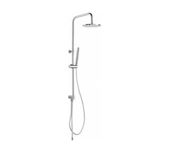 Душевая колонна Aquanet AF100-70-R-C Practic R круглый верхний душ, пластик ф200 мм, без смесителя хром 00243318