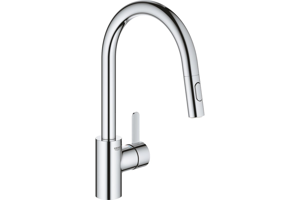 Смеситель для кухни grohe minta с выдвижным l изливом хром 32168000