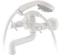 Смеситель для ванны Elghansa PRAKTIC двухвентильный, с душевым комплектом 2312660-White Stone