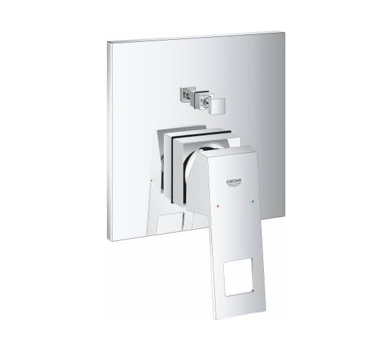 Смеситель однорычажный для ванны Grohe Eurocube квадратная розетка 24062000