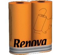Бумажные полотенца Renova 2 слоя, 2 рулона Orange, 80 отрывов 5601028011075