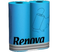Бумажные полотенца Renova 2 слоя, 2 рулона Blue, 80 отрывов 5601028012003