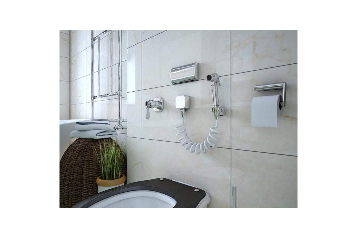 Встраиваемый смеситель с набором для гигиенического душа Elghansa ...