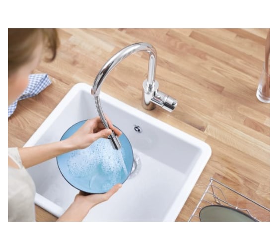 Смеситель для мойки Grohe Eurostyle Cosmopolitan однорычажный, с высоким изливом 31126004