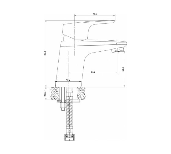 Смеситель для умывальника Aquanet AF410-10C Magic хром 00237449