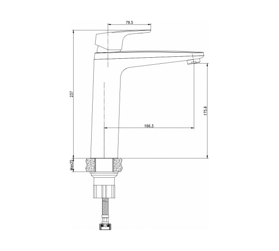 Смеситель для кухни Aquanet высокий хром AF320-41С Logic 00216766