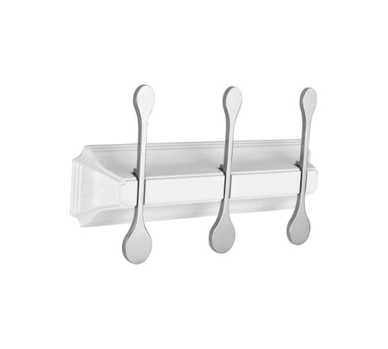 Панель Elghansa с 3 плоскими крючками HRM-730-White/Chrome 1