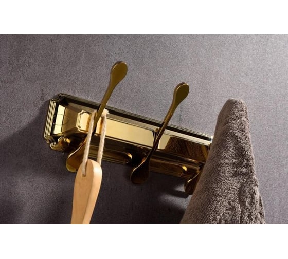 Панель Elghansa с 3 плоскими крючками HRM-730-Gold