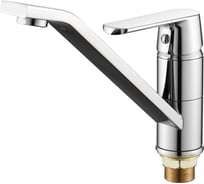 Смеситель для кухни OUTE глянцевый хром, однорычажный, с аэратором, с поворотным изливом T20903B
