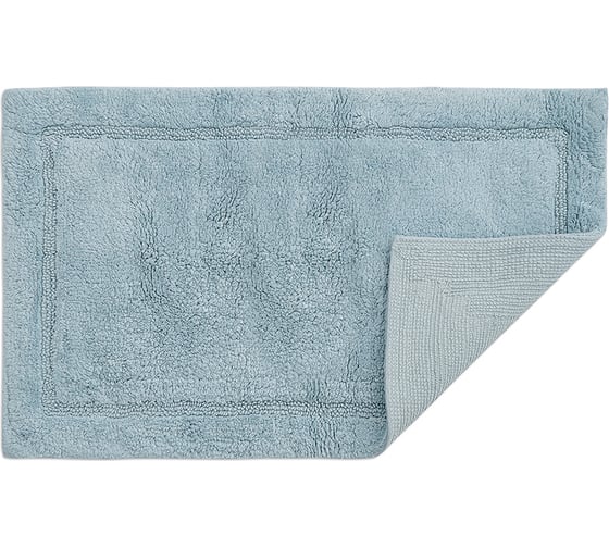 Коврик для ванной Tkano Essential из хлопка, ворсовый, голубого цвета, 50x80 см TK23-BM0007