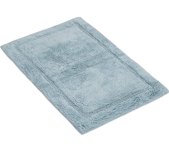 Коврик для ванной Tkano Essential из хлопка, ворсовый, голубого цвета, 50x80 см TK23-BM0007
