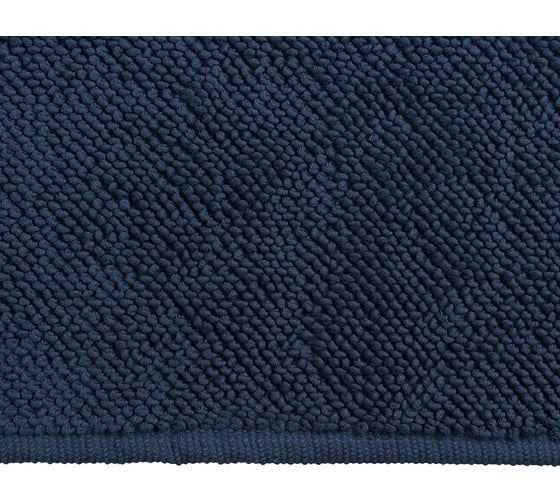 Коврик для ванной Tkano Essential ворсовый, из чесаного хлопка, темно-синего цвета, 50x80 см TK20-BM0002