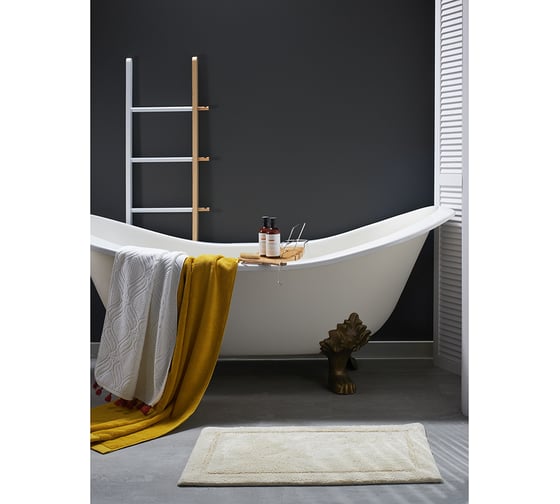 Коврик для ванной Tkano Essential из хлопка, ворсовый, кремового цвета, 50x80 см TK23-BM0008
