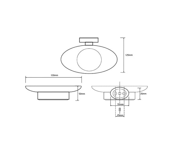 Мыльница BEMETA OVAL 118408021