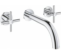 Смеситель для раковины Grohe Atrio New двухвентильный, на 3 отверстия, настенный монтаж 20164003