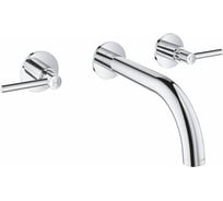 Смеситель для раковины Grohe Atrio New двухвентильный, на 3 отверстия, настенный монтаж 20169003
