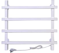 Электрический полотенцесушитель ТЕРА Линия с греющим кабелем 500x600 белый квадратный профиль ПСН-30-02б