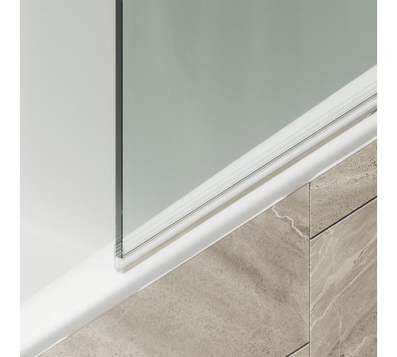 Шторка поворотная на монопетле MaybahGlass 1400х600 мм, толщина 6 мм, бесцветное + полотенцедержатель MGV-776-2