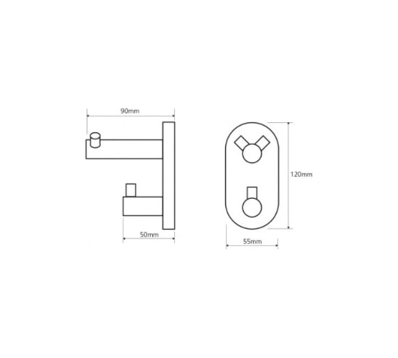 Двойной крючок BEMETA OMEGA 104405222
