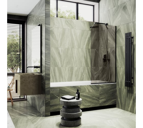 Шторка для ванны в узком профиле MaybahGlass MGV-127-6у