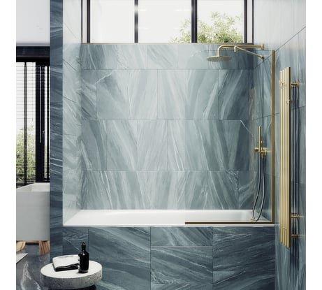 Шторка для ванны в узком профиле MaybahGlass MGV-131-3у