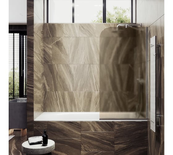 Шторка для ванны в узком профиле MaybahGlass MGV-125-5у 1