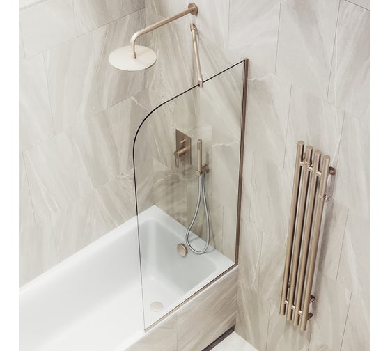 Шторка для ванны в узком профиле MaybahGlass MGV-131-2у