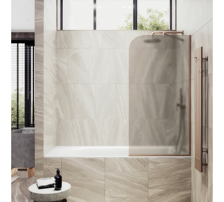 Шторка для ванны в узком профиле MaybahGlass MGV-125-2у