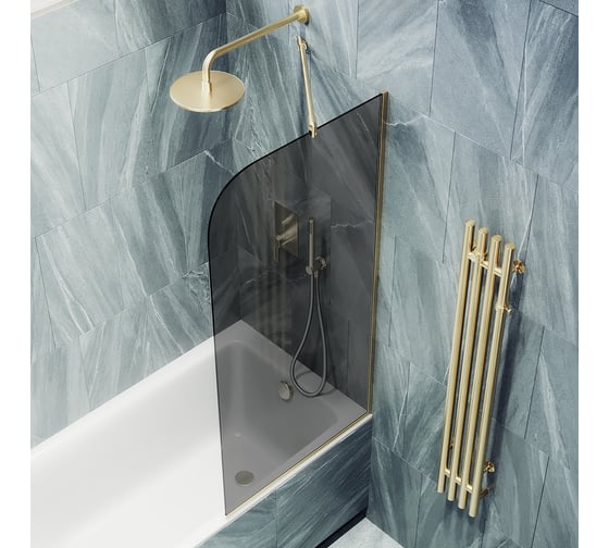 Шторка для ванны в узком профиле MaybahGlass MGV-128-3у