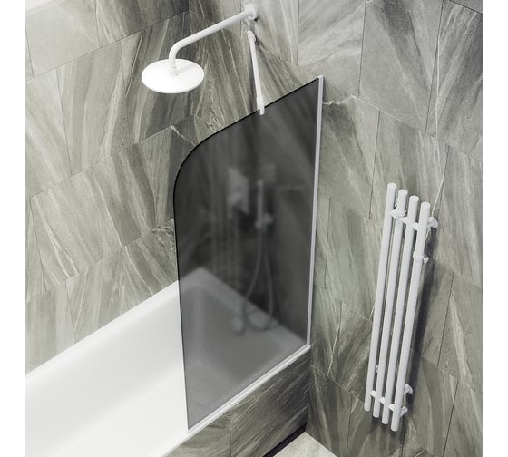 Шторка для ванны в узком профиле MaybahGlass MGV-129-1у