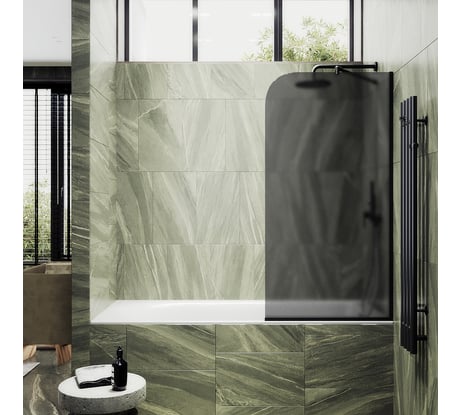 Шторка для ванны в узком профиле MaybahGlass MGV-129-6у