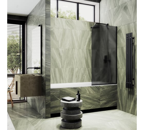 Шторка для ванны в узком профиле MaybahGlass MGV-129-6у