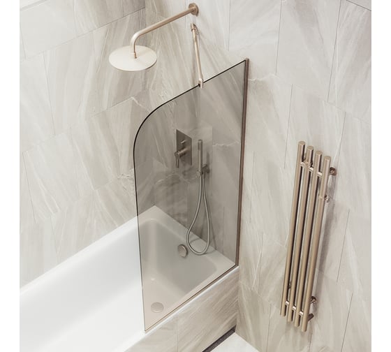 Шторка для ванны в узком профиле MaybahGlass MGV-135-2у