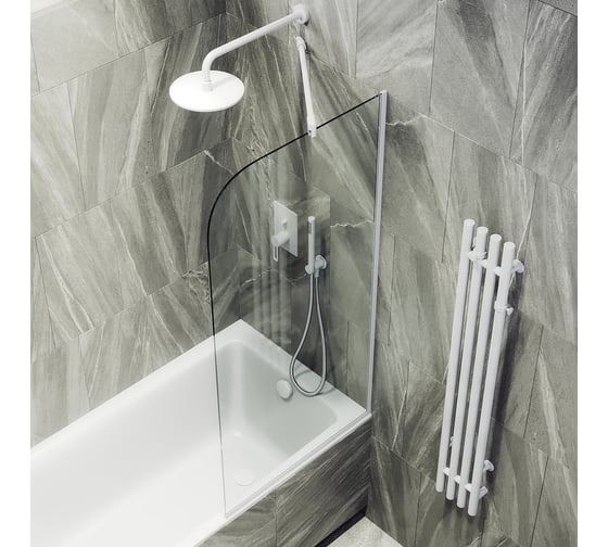 Шторка для ванны в узком профиле MaybahGlass MGV-126-1у