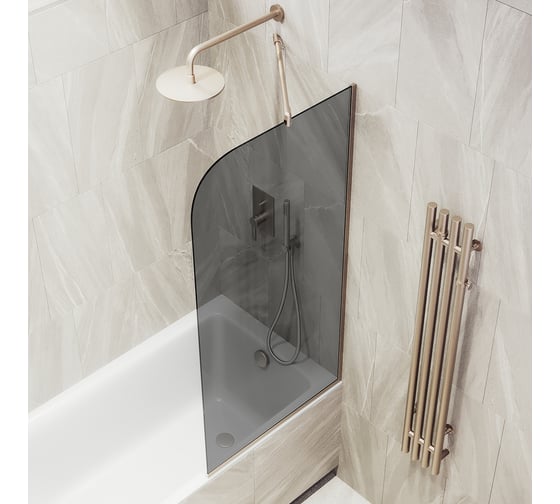 Шторка для ванны в узком профиле MaybahGlass MGV-140-2у