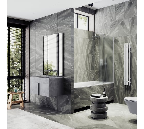Шторка для ванны в узком профиле MaybahGlass MGV-132-1у