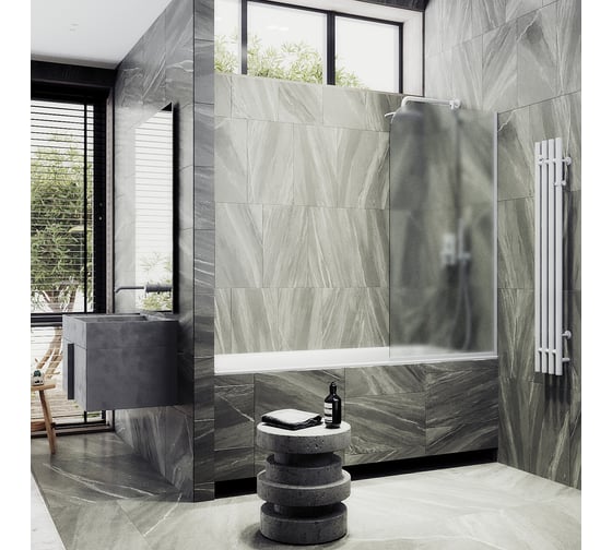 Шторка для ванны в узком профиле MaybahGlass MGV-132-1у