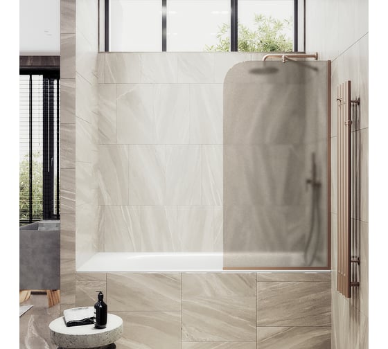 Шторка для ванны в узком профиле MaybahGlass MGV-138-2у
