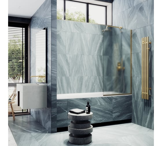 Шторка для ванны в узком профиле MaybahGlass MGV-137-3у